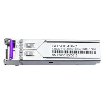 1000BASE-BX-D 20km TX1490nm/RX1310nm Simplex LC/UPC BiDi SFP Optical Transceiver Module