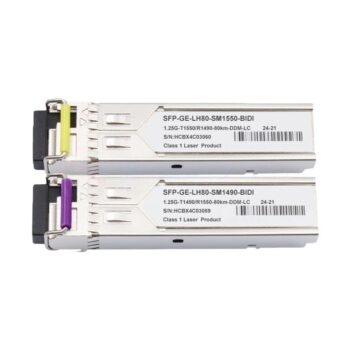 1000BASE-BX-U 80km TX1490nm/RX1550nm Simplex LC/UPC BiDi SFP Optical Transceiver Module