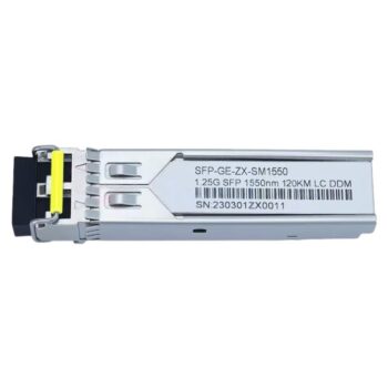 1000BASE-EZX SFP 1550nm 120km DOM Duplex LC/UPC SMF Optical Transceiver Module, Cisco GLC-EZX-SM-120 Compatible