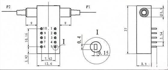 1x1 Polarization Maintaining Opto-Mechanical Bidi Optical Switch Dimension