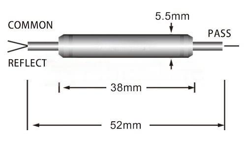 1x2 Polarization Maintaining DWDM Single Channel 100Ghz Channel Spacing 2 1x2 Polarization Maintaining DWDM Dimension Drawing