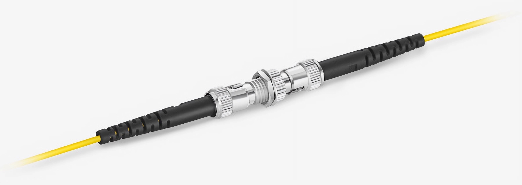 ST to ST Metal Fiber Optic Adapter/Coupler without Flange-1