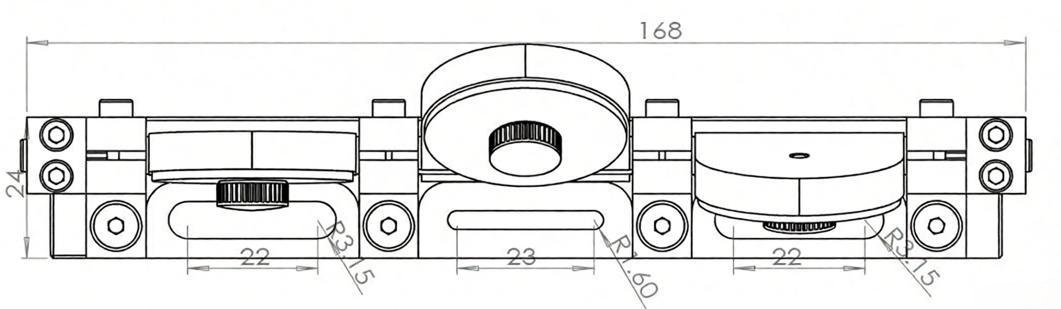 3 Paddles Fiber Polarization Controller, Ø27mm Loop Diameter Dimension Drawing