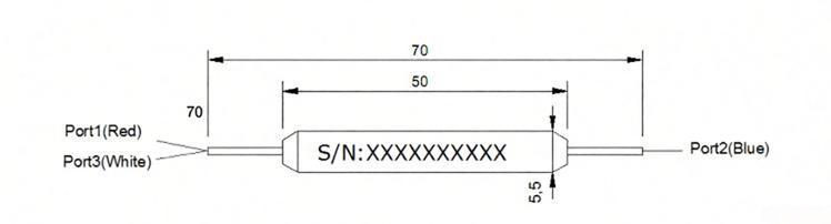 3 Ports C+L 1520~1620nm Polarization Insensitive Optical Circulator Dimensions