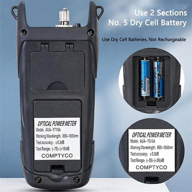 Handheld Optical Power Meter AUA-Y710A/Y510A Fiber Optic Attenuation Tester Optical Meter, -70~10dBm/-50~26dbm 13 37c9b0ddbe07e7f158b33d7cc268135