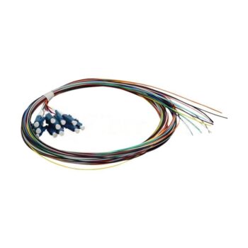 Customized OM3 Multimode 4-24 Fibers LC/SC/FC/ST/E2000(LSH) Unjacketed Color-coded Fiber Optic Pigtail
