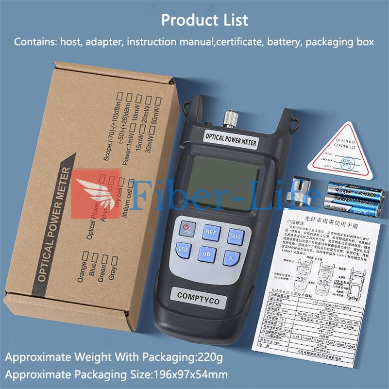 Handheld Optical Power Meter AUA-Y710A/Y510A Fiber Optic Attenuation Tester Optical Meter, -70~10dBm/-50~26dbm 14 93670a4ee43ea1996652055837a143f