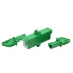 E2000LSHAPC-to-E2000LSHAPC-Simplex-OS2-Single-Mode-Plastic-Fiber-Optic-AdapterCoupler-with-Flange-1