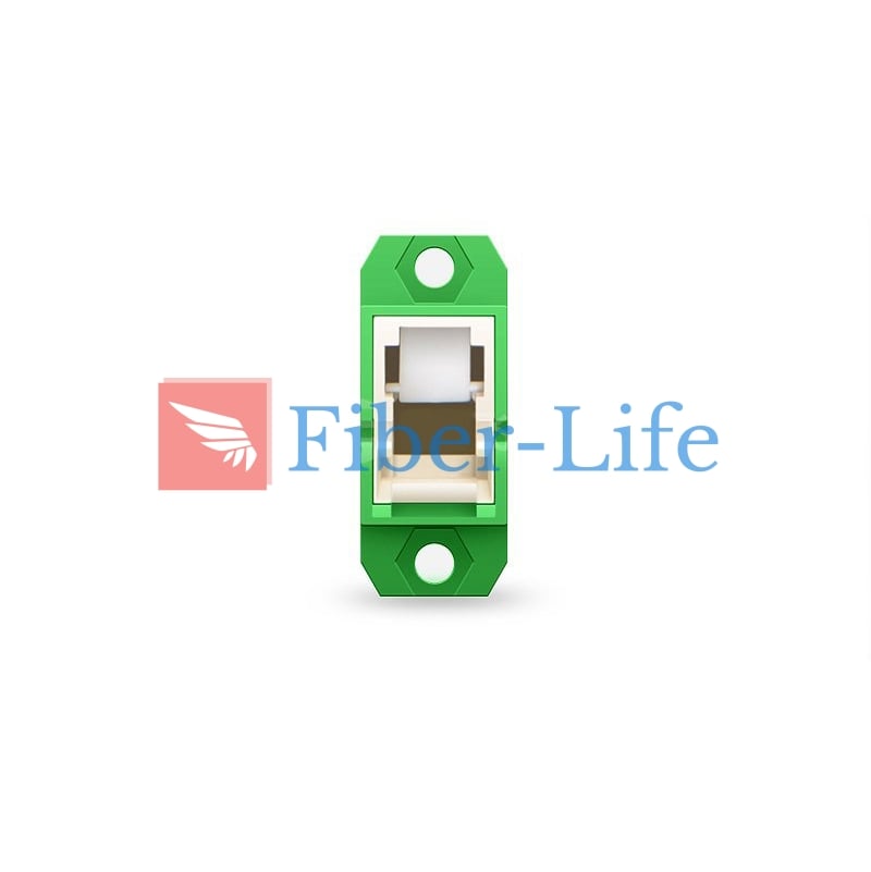 E2000LSHAPC-to-E2000LSHAPC-Simplex-OS2-Single-Mode-Plastic-Fiber-Optic-AdapterCoupler-with-Flange-3