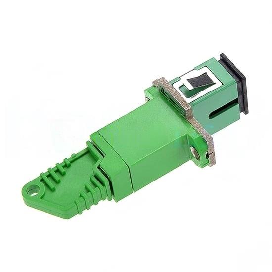 E2000LSHAPC-to-SCAPC-Simplex-OS2-Single-Mode-Hybrid-Fiber-Optic-AdapterCoupler-with-Flange-1