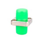 FC/APC To FC/APC Simplex Singlemode Square Solid Type One Piece Metal Fiber Optic Adapter With Flange