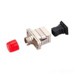 FC-UPC-Female-to-SC-UPC-Female-Hybrid-Simplex-Metal-Fiber-Optic-Adapter-With-Flange