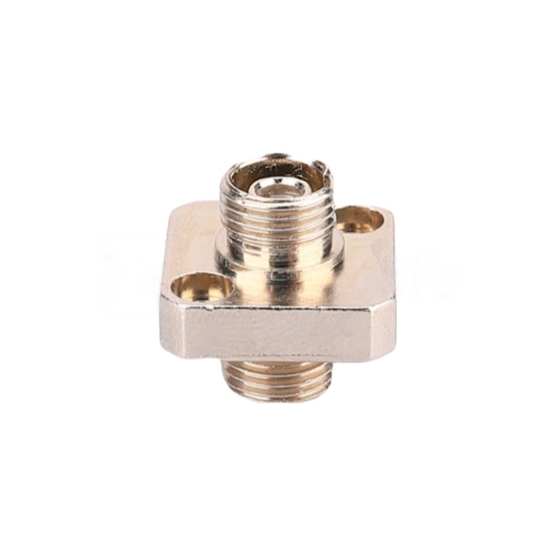 FC-UPC-to-FC-UPC-Simplex-SingleMode-Square-Solid-Type-One-Piece-Metal-Fiber-Optic-Adapter-Coupler-with-Flange-6