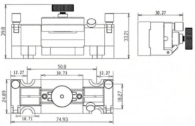 In-Line Fiber Polarization Controller Dimension Drawing