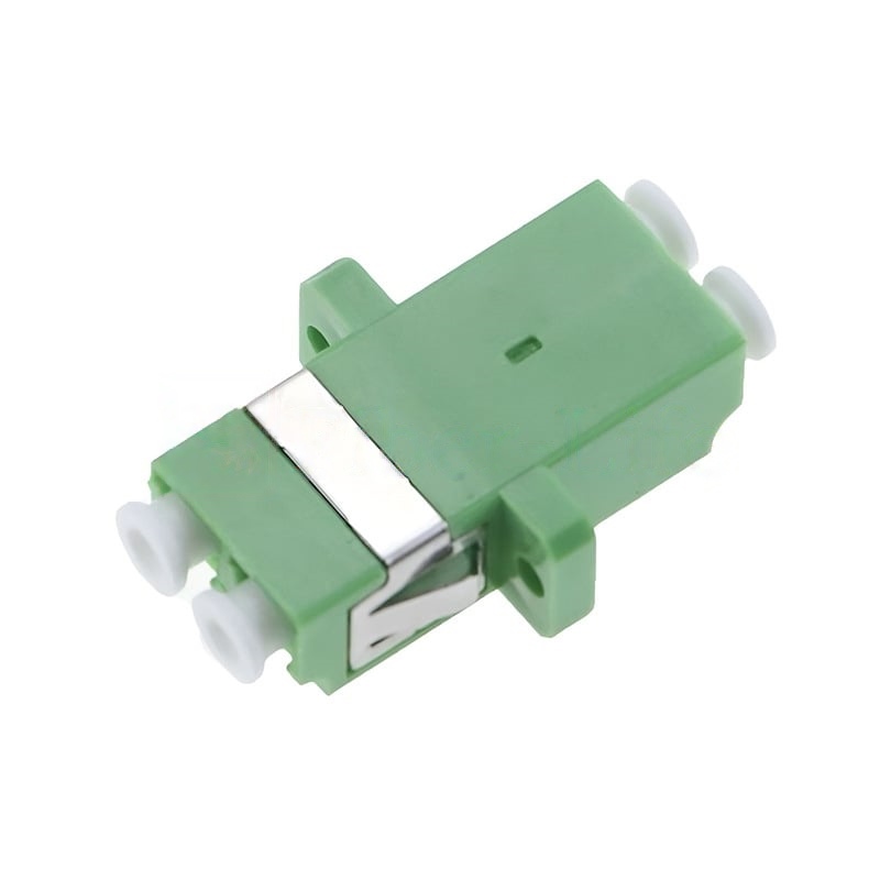 LC-APC-Female-to-LC-APC-Female-Duplex-Singlemode-Plastic-Fiber-Optic-Adapter-Coupler-with-Flange-Dimensions LC APC Female to LC APC Female Duplex Singlemode Plastic Fiber Optic Adapter Coupler with Flange Dimensions