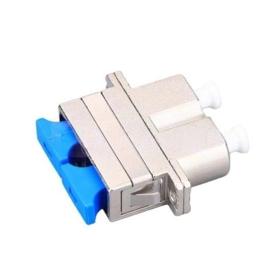LC-UPC-Female-To-SC-UPC-Female-Hybrid-Duplex-Metal-Fiber-Optic-Adapter-With-Flange-2 LC UPC Female To SC UPC Female Hybrid Duplex Metal Fiber Optic Adapter With Flange 2