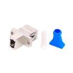 LC-UPC-Female-To-SC-UPC-Female-Hybrid-Simplex-Metal-Fiber-Optic-Adapter-With-Flange