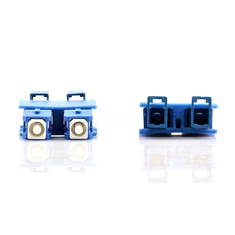 LCUPC-Female-to-SCUPC-Male-Hybrid-Duplex-SinglemodeMultimode-Plastic-Fiber-Optic-AdapterCoupler-without-Flange-4