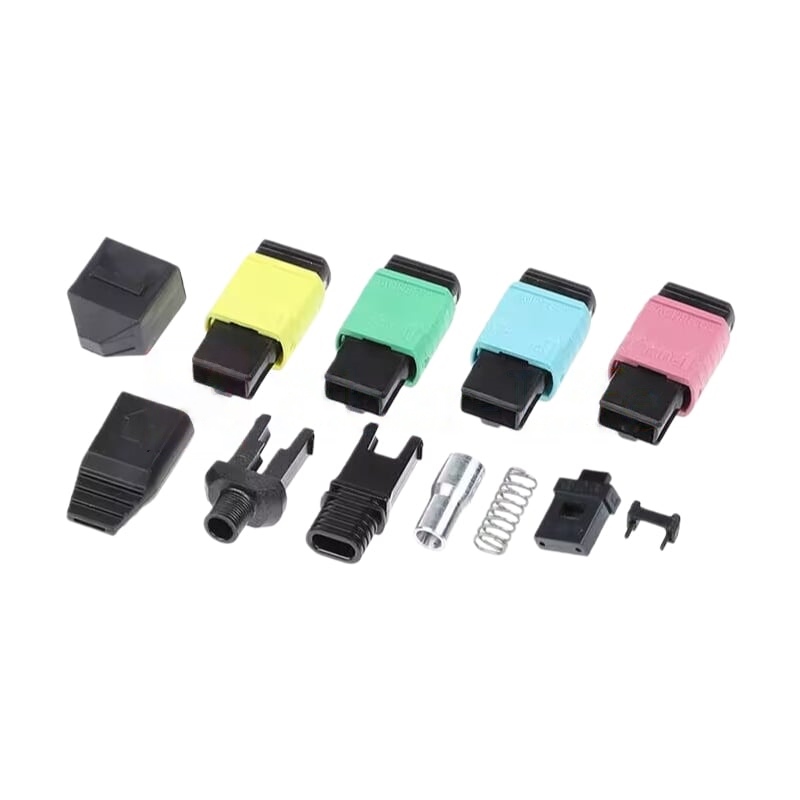 MPO-12-Ribbon-Fiber-Optic-Connector-Components MPO 12 Ribbon Fiber Optic Connector Components