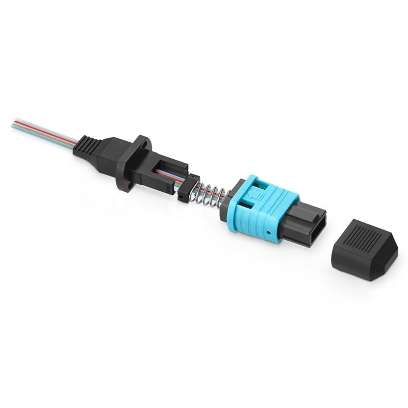 MPO Female Multimode Pre polished Fiber Optic Connector Fusion Splice 1