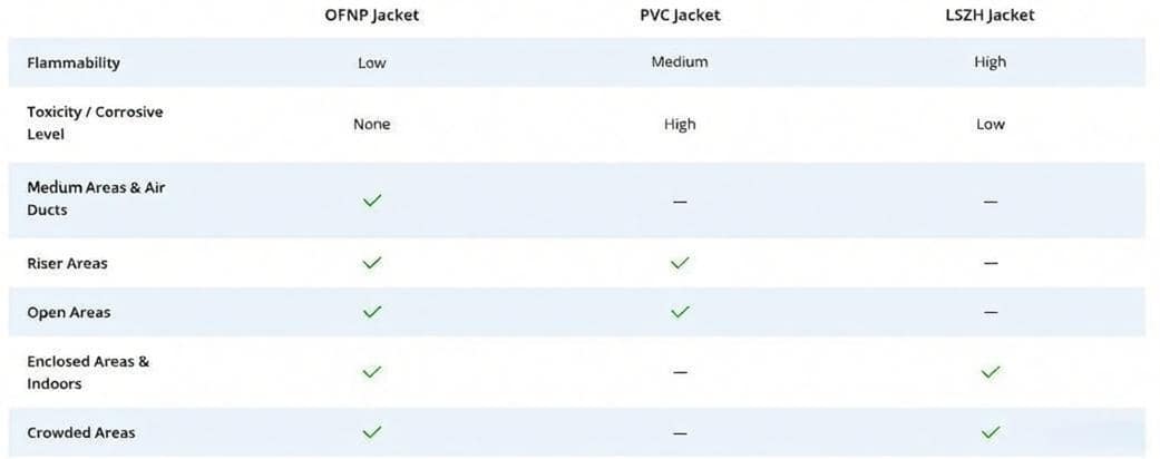 OS2 SingleMode Fiber Patch Cable Three Jacket Materials PVC, LSZH, OFNP.