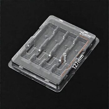 QSFP/QSFP+ Plastic Packaging Clamshell Box For 4-Count QSFP/QSFP+ Transceivers