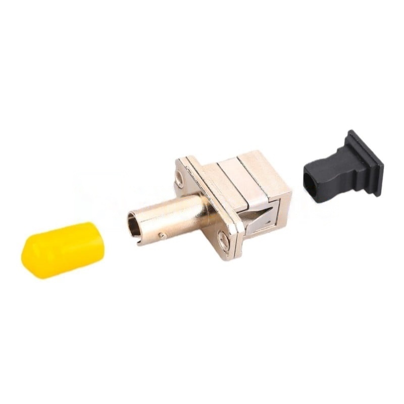 ST-UPC-Female-To-SC-UPC-Female-Hybrid-Simplex-Metal-Fiber-Optic-Adapter-With-Flange-4