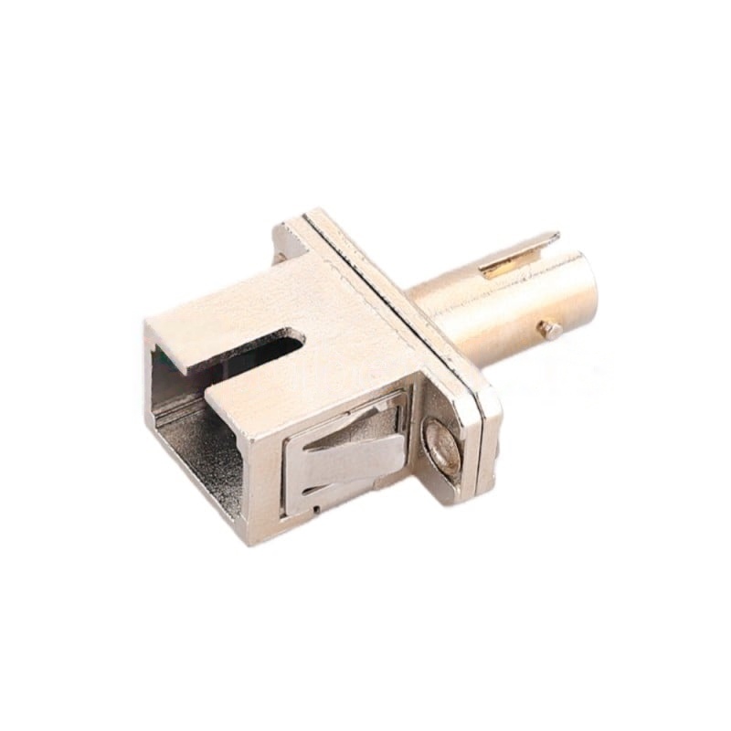 ST-UPC-Female-To-SC-UPC-Female-Hybrid-Simplex-Metal-Fiber-Optic-Adapter-With-Flange-5