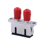 ST/UPC Female To SC/UPC Female Hybrid Duplex Singlemode/Multimode Metal Fiber Optic Adapter With Flange 1 ST-to-SC-Hybrid-Metal-Fiber-Optic-AdapterCoupler-with-Flange-1-1