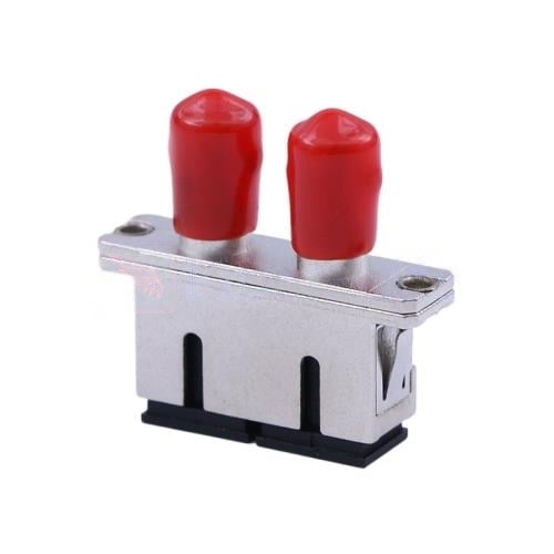 ST-to-SC-Hybrid-Metal-Fiber-Optic-AdapterCoupler-with-Flange-1-1 ST to SC Hybrid Metal Fiber Optic AdapterCoupler with Flange 1 1