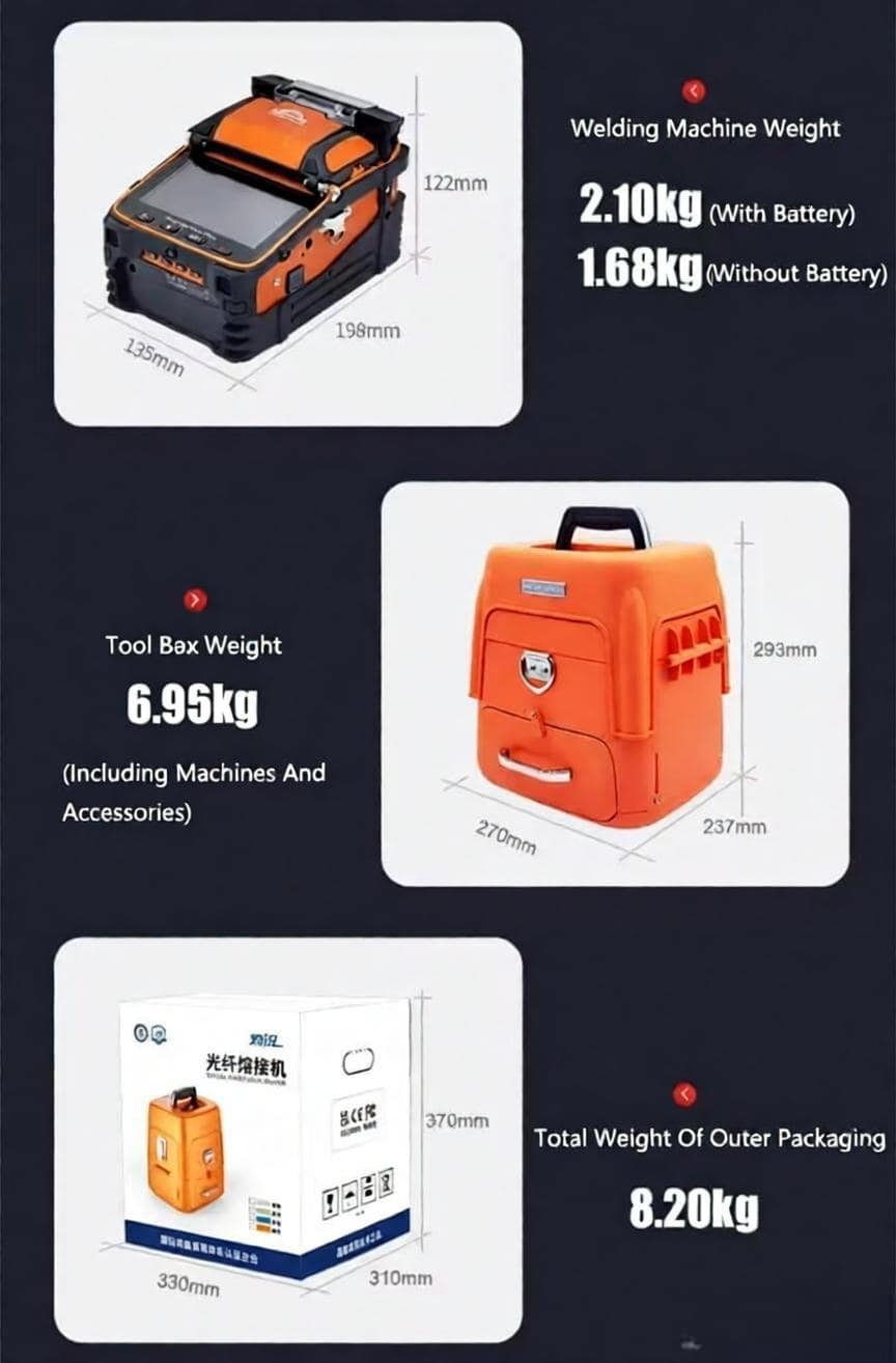 Singal Fire AI-9 Fusion Splicer Size and weight
