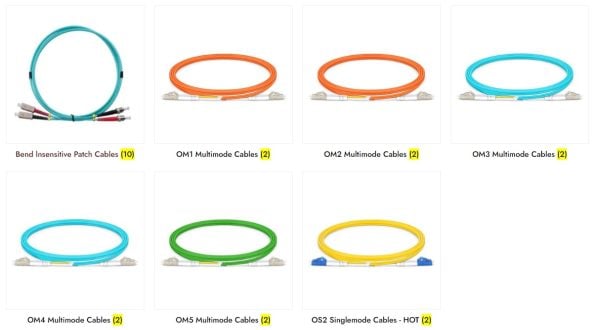 a variety of mode jumpers